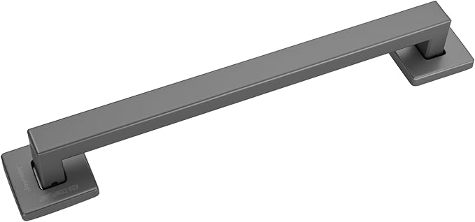 Joyrain ADA Square Grab Bar 16/24/32 Inch - 500lb Capacity Safety Rail for Elderly, Non-Slip Bathroom Handle (Gun Metal, 24 inch)