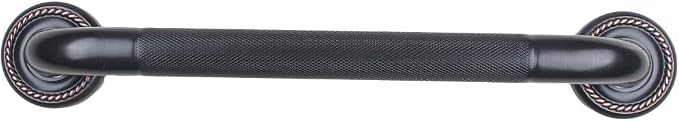 30-inch Textured Grab Bar for Bathtub and Shower, Oil Rubbed Bronze Finish, 1.25-Inch Diameter, Bathroom Toilet Saftey Hand Rail, Wall-Mounted, Great for Towel Holder/Stair Handrail
