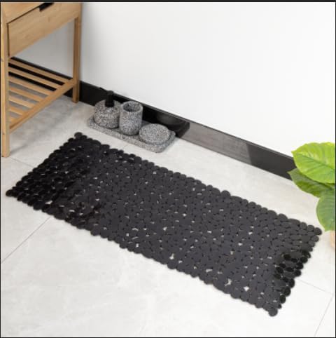 Vannokor Bath Mats for Bathroom Tub 35x16 Inch,Bath Mat for Tub Feels Great on Tired Feet, Friendly Machine Washable Shower Tub Mats with 167 Big Suction Cups,Shower Mat,Bath Tub Mat,Black