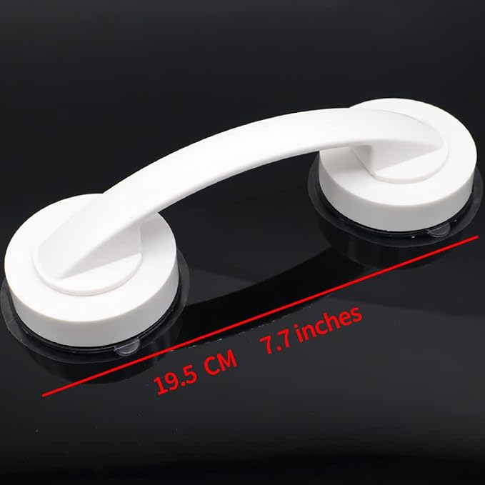 Glass Door and Window Handle, Suction Cup Bathroom Sliding Doors, Non-Porous Shower Grab Bars, Cabinets and Wardrobes Non-Marking Handle (White)