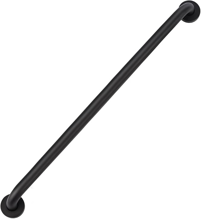 supregear Grab Bars for Bathroom, 28 Inch Length Black Shower Safety Grab Bar, 1 Inch Diameter 201 Stainless Steel Anti-Slip Handle for Senior, Elderly, Handicap