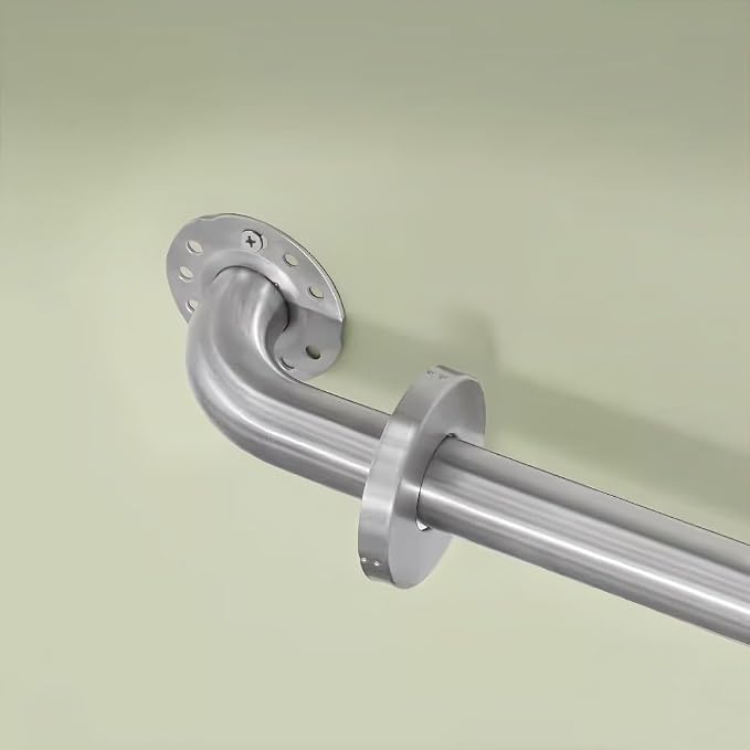 Stainless Steel Bathroom Safety Shower Grab Bar, Anti Slip Bathtubs Grab Bars,Toilet Assist Saft Handle Handrail ADA Compliant 500lbs for Handicap Elderly Senior (Brushed, 12 Inches)