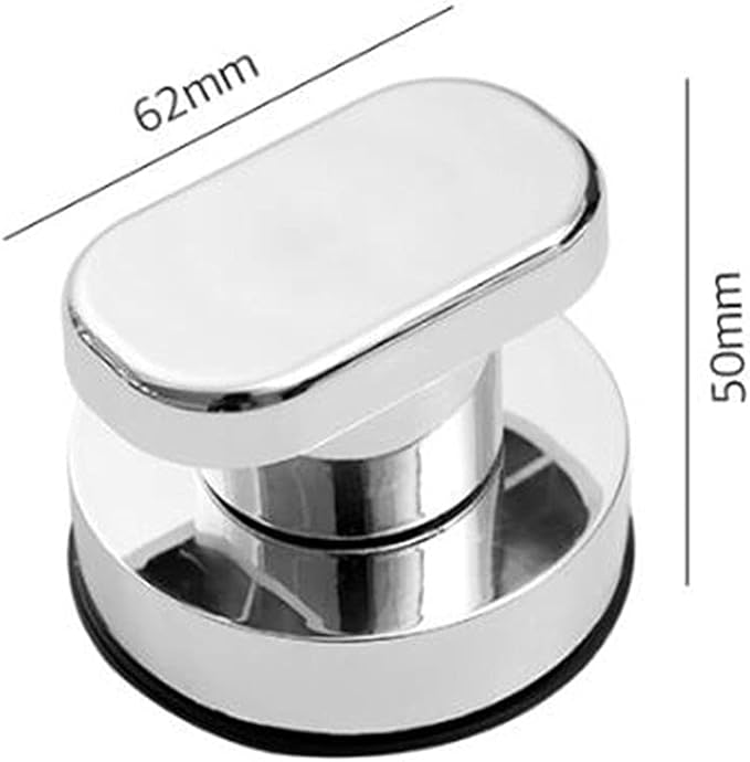 Suction Cup Door Handle, Glass Door Handle, Refrigerator, Drawer, Bathroom, Suction Cup armrest, Bathtub Shower Handle, Kitchen Drawer Cabinet Handle (Small Silver)