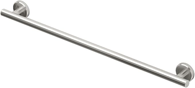 Gatco 889 Latitude II 24" Grip Bar, Satin Nickel / Wall Mounted Slim Grip Bar for Bathroom