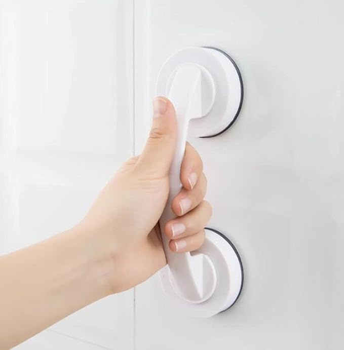 Suction Cup Door Handle, Glass Door Handle, Refrigerator, Drawer, Bathroom, Suction Cup armrest, Bathtub Shower Handle, Kitchen Drawer Cabinet Handle (Large White)