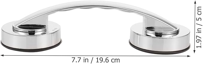 Amosfun Suction Grab Bar for Bathtubs and Showers Bathroom Bath Handrails Easy Install Suction Cup Door Handle 7.71 x 2.36 x 1.96 Inch