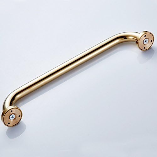 12-Inch Grab Bar for Hotel/Motel/Home Shower Safety, Solid Brass, Polished Gold, Heavy-Duty Construction Armrest, Bathroom Bathtub Handrail