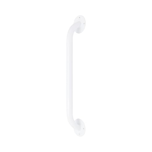 Medline White 16” Grab Bar for Shower & Bathtub, Independence Aid & Ease of Movement — For Elderly, Handicapped or Seniors, 300 lb. Capacity, 1 Bar