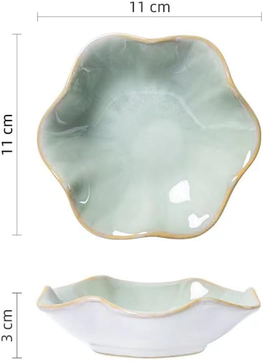 JAMEND CLXP Lotus Leaf Shape Decorative Ring Tray, Small Key Bowl, Ceramic Trinket Tray Jewelry Dish Organizing Necklace Earrings, Home Decoration for Mom Best Friend Sister, Light Green.