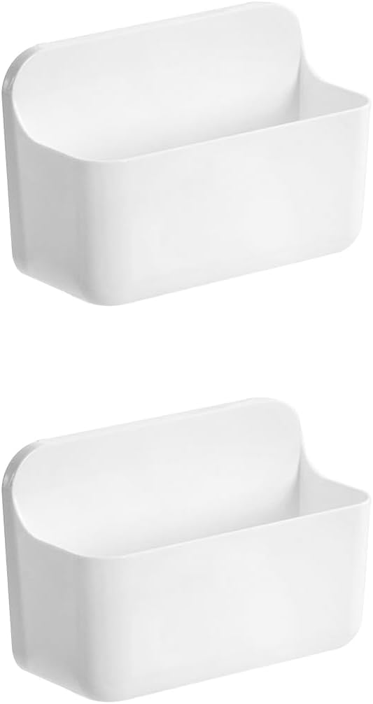 2pc Clear Wall Mount Organizer, Adhesive Cabinet Door Organizer,Self Adhesive Organizer for Wall,Shower Caddy No Drilling Hang Walls for Bathroom, Kitchen, Living Room