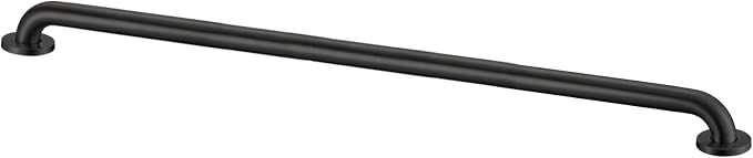 Stardrix 42-Inch ADA Compliant Grab Bar, 1.5" Diameter, Concealed Mounting Flanges, Handicap Friendly, Commercial & Residential Bathrooms, Matte Black Stainless Steel