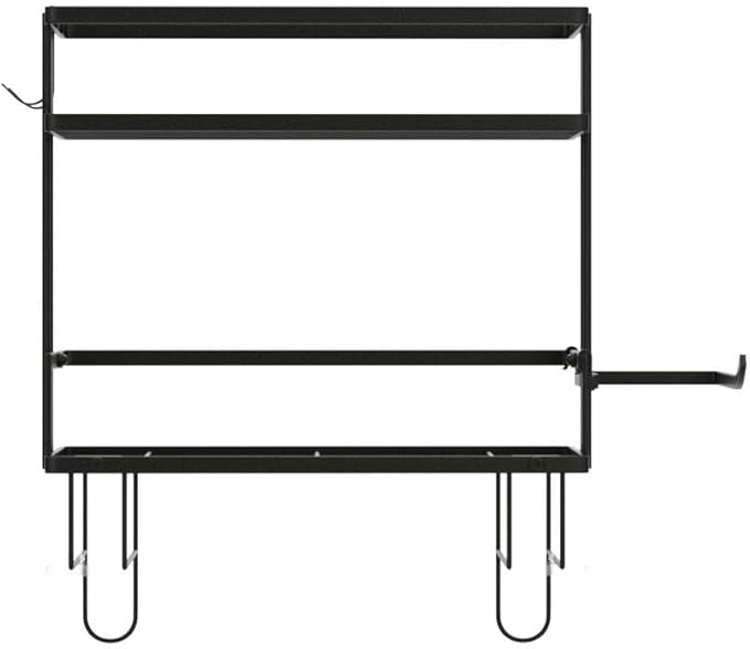 Godboat Bathroom Organizers, 2-Tier Over Toilet Storage, Floating Shelves with 2 Hooks & Paper Holder, Wall Mounted Shelf Furniture, Cool Accessories & Decor, Gifts for Women, Mothers Day (Black)