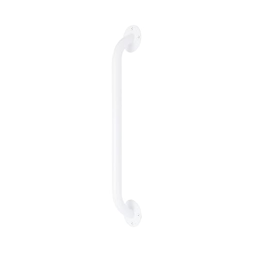 Medline White 18” Grab Bar for Shower & Bathtub, Independence Aid & Ease of Movement — For Elderly, Handicapped or Seniors, 300 lb. Capacity, 1 Bar