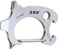 Sanrenmu Pry Bar Bottle Opener Keychain Multi Tool Stainless Steel with Flat/Cross Screwdriver Clip Lanyard Hole Functions for Everyday Carry (Silver)