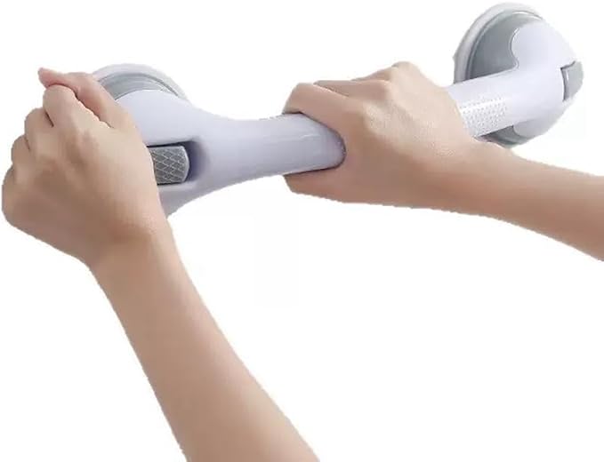 Suction Grab Bars for Shower, Safety Handle Support for Bathroom (1, Gray, 16in)