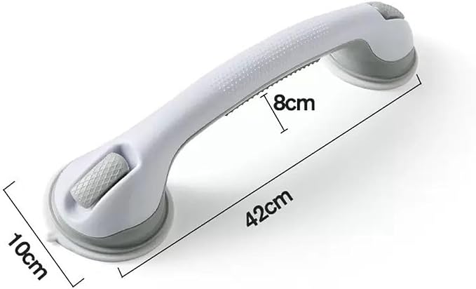 Suction Grab Bars for Shower, Safety Handle Support for Bathroom (1, Gray, 16in)