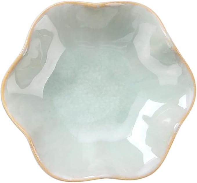 JAMEND CLXP Lotus Leaf Shape Decorative Ring Tray, Small Key Bowl, Ceramic Trinket Tray Jewelry Dish Organizing Necklace Earrings, Home Decoration for Mom Best Friend Sister, Light Green.