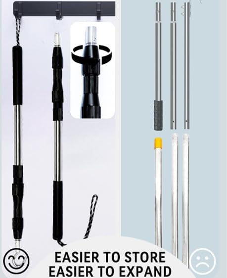 Cargo Grabber Reach Retriever Tool, 16-36 Inches Truck Bed Accessories Telescoping Pull Pole with Two Hooks, Used for Pickup Truck, SUV, Improve Efficiency and Portable