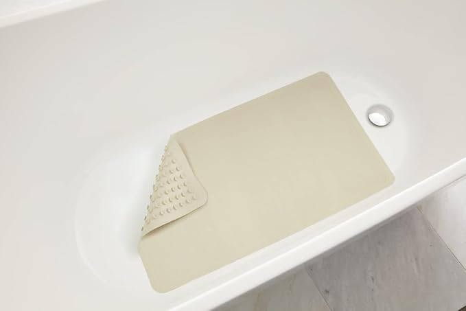 Rubbermaid Commercial Products Safti-Grip Bath Mat, Large, White, Suction-Backed, for Commercial/Residential Use for Home/Hotel/Shower/Bathtub (Pack of 12)