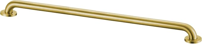 Stardrix 36-Inch ADA Compliant Grab Bar, 1.5" Diameter, Concealed Mounting Flanges, Handicap Friendly, Commercial & Residential Bathrooms, Brushed Gold Stainless Steel