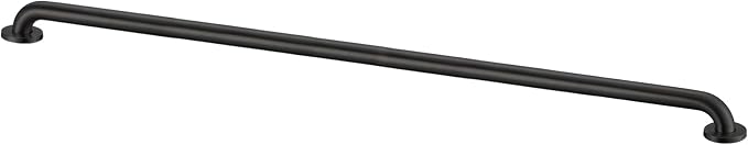 Stardrix 54-Inch ADA Compliant Grab Bar, 1.5" Diameter, Concealed Mounting Flanges, Handicap Friendly, Commercial & Residential Bathrooms, Matte Black Stainless Steel