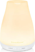 InnoGear Essential Oil Diffuser, Ultrasonic Diffusers for Home Aromatherapy Humidifier for Bedroom Room 7 Colors LED 2 Mist Mode Auto Off, Basic White