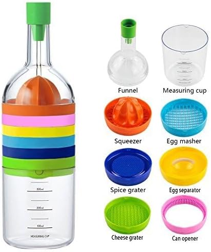 BUTEFO 8 in 1 Kitchen Tool Set All in 1 Multipurpose Kitchen Gadget Kitchen Tool Bottle