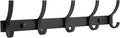 Optish Coat Rack Wall Mount, Coat Hook Wall Mount, Wall Hooks for Hanging, Hat Rack for Walls, Coats Hanger with 10 Hook, Towel Hooks for Bathrooms (1 Pack, Black)