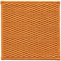 TYUU Small Bathroom Rugs Non Slip Washable Bath Rugs Super Absorbent Bathroom Rug Thin Quick Dry Low Pile Bath Mats, Orange 12"x12"