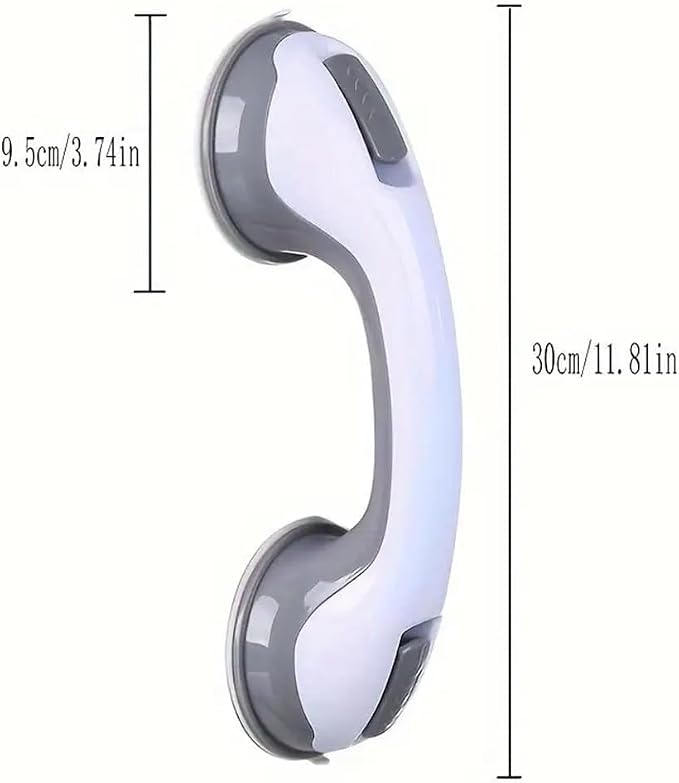 Suction Grab Bars for Shower, Safety Handle Support for Bathroom (1, Green, 12in)