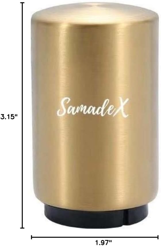 Premium Beer Bottle Opener,Automatic Bottle Openers, Stainless Steel Push Down Beer Opener, No Damage to Bottle Cap with Magnet,Portable Pop the Top Bottle Opener for Home Bars Camping Party (Gold)