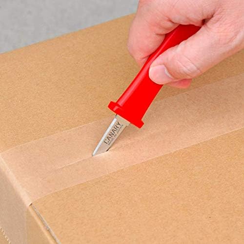 CANARY Box Opener Tool 5" - Mini Package Opener Box Cutter Knife for Opening Packages - Made in Japan, Red