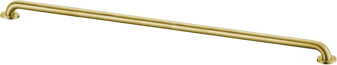 Stardrix 54-Inch ADA Compliant Grab Bar, 1.5" Diameter, Concealed Mounting Flanges, Handicap Friendly, Commercial & Residential Bathrooms, Brushed Gold Stainless Steel