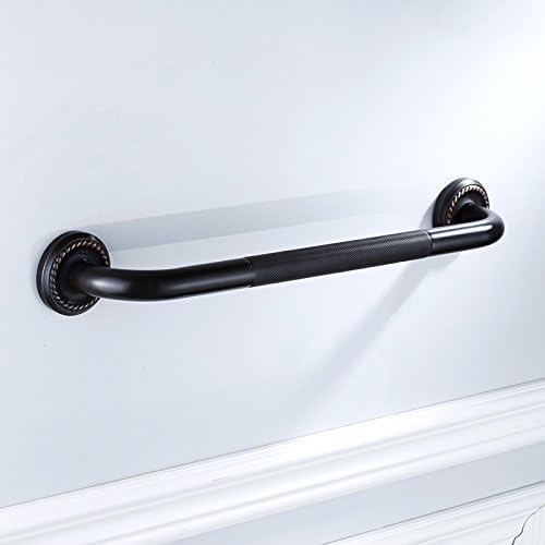 18-Inch Grab Bar Featuring Anti-Slip Handrail, Solid Brass, Oil Rubbed Bronze, Heavy-Duty Construction Armrest, Bathroom Bathtube Shower Safety Rail