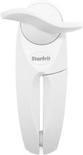 Starfrit Little Beaver Can Opener, Safe, Holds Lid and Leaves No Sharp Edges on Lid, Comfort Grip, 3-Year Warranty, White