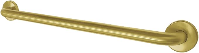 Kingston Brass DR114247 Americana 24-Inch x 1-1/4-Inch O.D. Stainless Steel Decorative Grab Bar in Brushed Brass