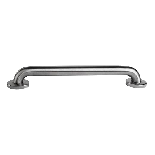 BOBRICK 5806X24 Stainless Steel Straight Grab Bar with Satin-Finish, 24" (610mm) Length, 1-1/4″ (32mm) Diameter