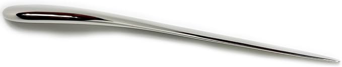 Natico Originals Non-Tarnishing Silver Contemporary Home and Office Desktop Letter Opener, Sleek Curved Edge Comfortable Grip, Paperweight (30-364)