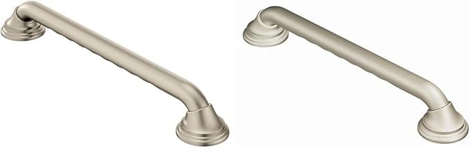 Moen Brushed Nickel 16-Inch & 24-Inch Bathroom Safety Designer Shower Grab Bars