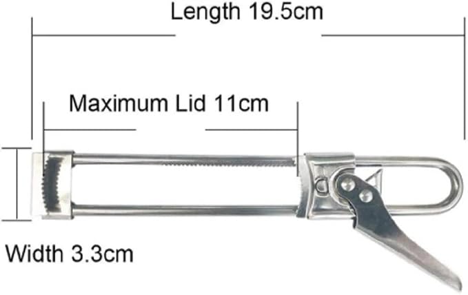 Stainless Steel Can Opener–Multifunction Adjustable Jar Lid Gripper Kitchen Tool