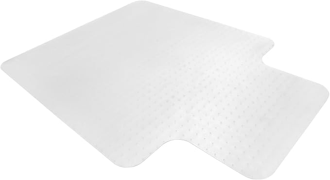 Chair Mat for Carpet- Low Pile (1/4" Thick) Carpet Protector for Office Gaming Computer Desk Chair. Heavy Duty Desk Chair Mat for Carpeted Floors, Semi Transparent (with Lip)
