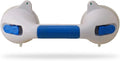 NOVA Suction Cup Grab Bar 12” – Tool-Free Removable Bath & Shower Safety Handle with Secure Lock Indicator, Non-Slip Contoured Grip, Travel-Friendly, 300 lb Capacity
