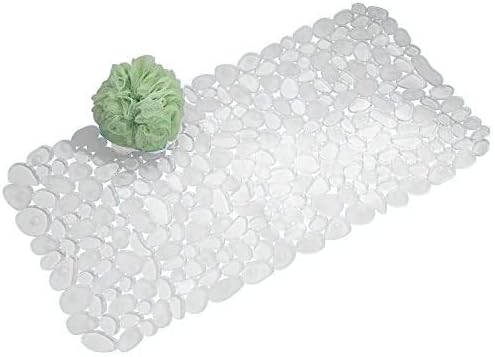 Pebble Non-Slip Suction Bath Mat for Shower, Bathtub - Clear