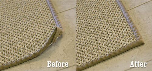 Original Curl Stop Anti-Curling Rug Gripper System to Prevent Rug Corner Curling, Rigid Rug Corner Gripper with Floor-Safe Adhesive, Ultra-Slim Support for Indoor & Outdoor Rugs, Pack of 8