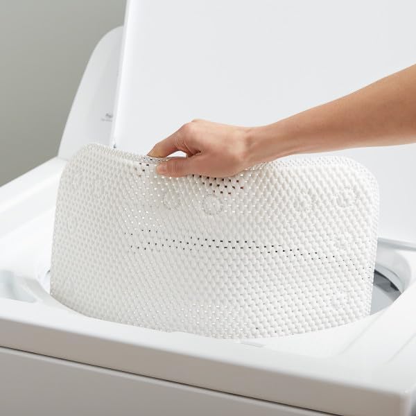 Duck Brand 393477 Softex Bath Mat Slip Resistant, 17 x 36 Inches, White, 2-Pack