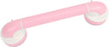 BRRNOO Shower Grab Bar for Kids with Reinforced Suction Cups, Stable Support for Toddlers Learning to Stand, Balanced & Stable Bath Handle, Hygienic & Easy Setup, ABS Material, 14.37in (Pink)