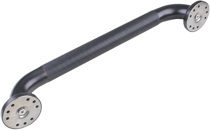 24-inch Textured Grab Bar for Bathtub and Shower, Oil Rubbed Bronze Finish, 1.5-Inch Diameter, Bathroom Toilet Saftey Hand Rail, Wall-Mounted, Great for Towel Holder/Stair Handrail