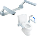 Toilet Handles for Seniors, Toilet seat Safety Frames & Rails Assist for Elderly sit to Stand, Toilet Handicap Rails with arms Toilet Grab Bars for Seniors No Legs Easy Install