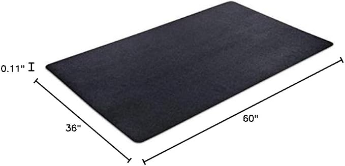 VersaTex Multi-Purpose Recycled Rubber Floor Mat for Indoor or Outdoor Use, Utility Mat for Entryway, Tool Bench, Garage, Under-Sink, Patio, and Door Mat; 36" x 60", Black