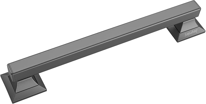 Joyrain Stainless Steel Square Grab Bar - ADA Compliant 500lb Weight Limit, 16/24/32 Inch Bathroom Safety Rail for Seniors & Disabled (Gun Metal, 32 inch)